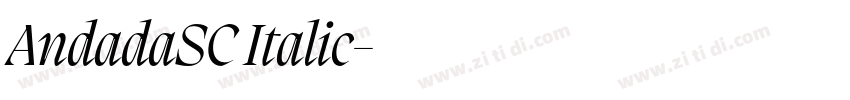 AndadaSC Italic字体转换